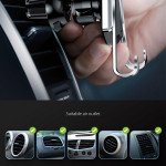 Wholesale X Clip Air Vent Car Mount Holder for Phone KIK211 (Silver)